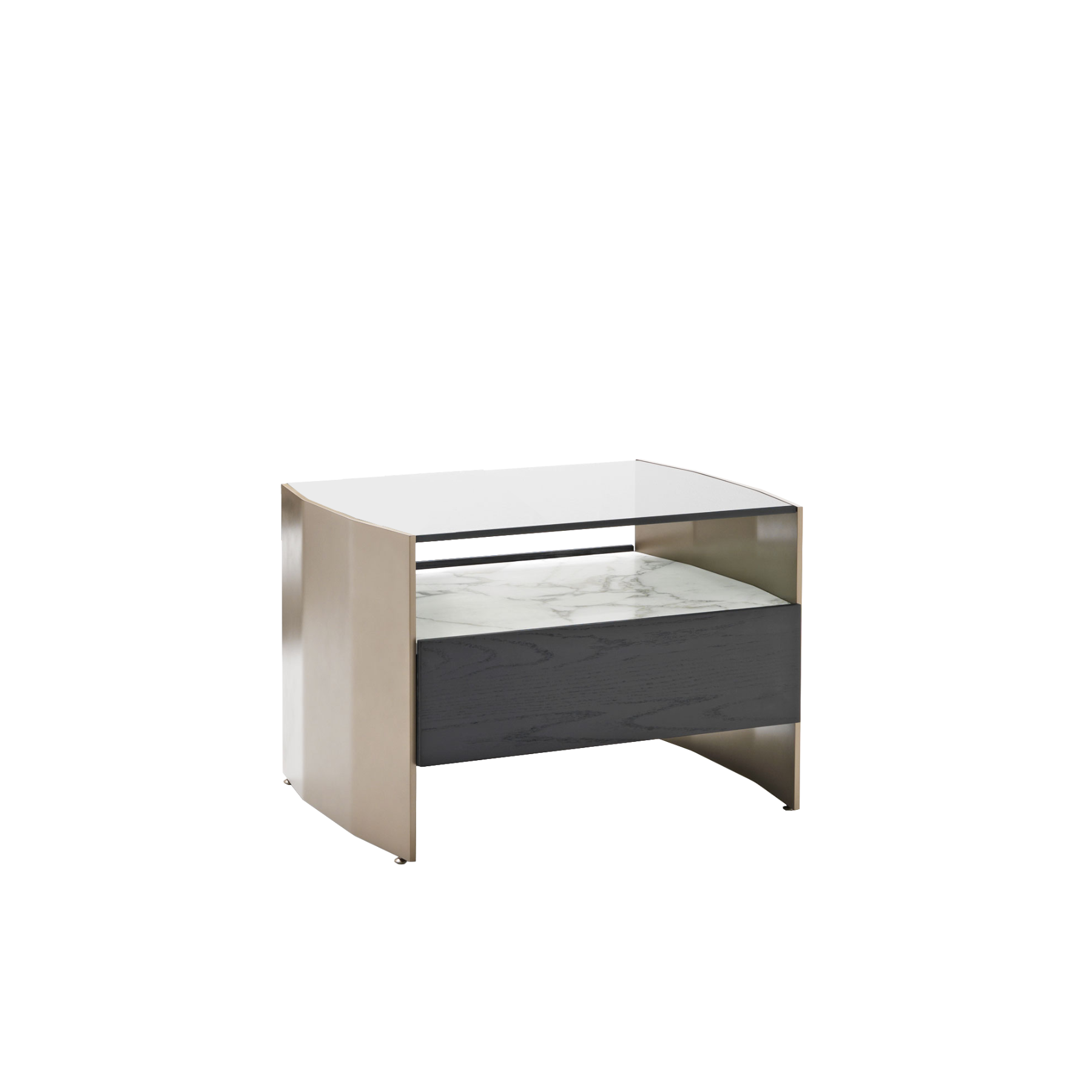 Milvian Bedside Table & Drawer