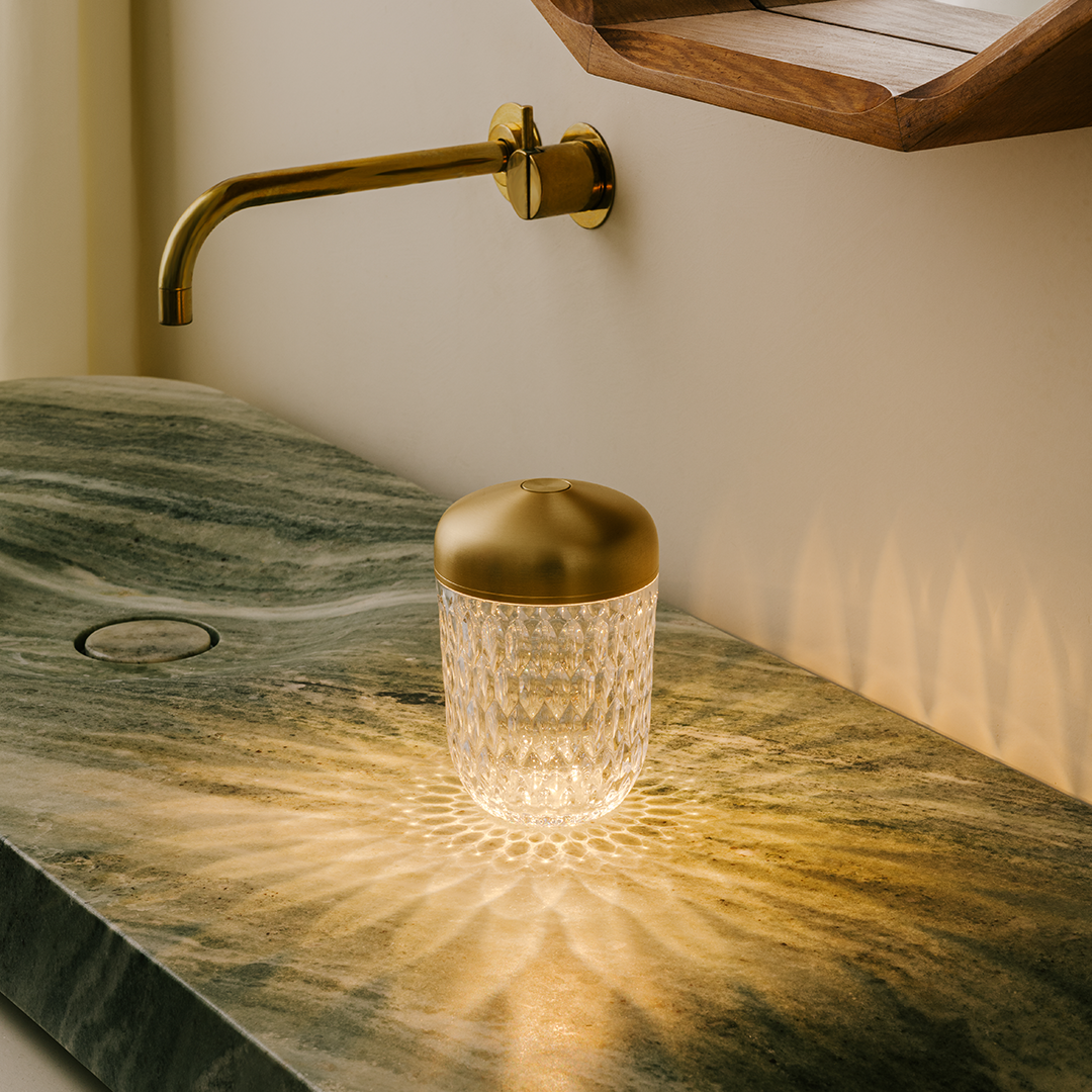 Folia Mini Portable Lamp - Gold Finish