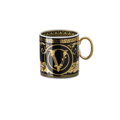 Virtus Gala Black Espresso Cup &amp; Saucer