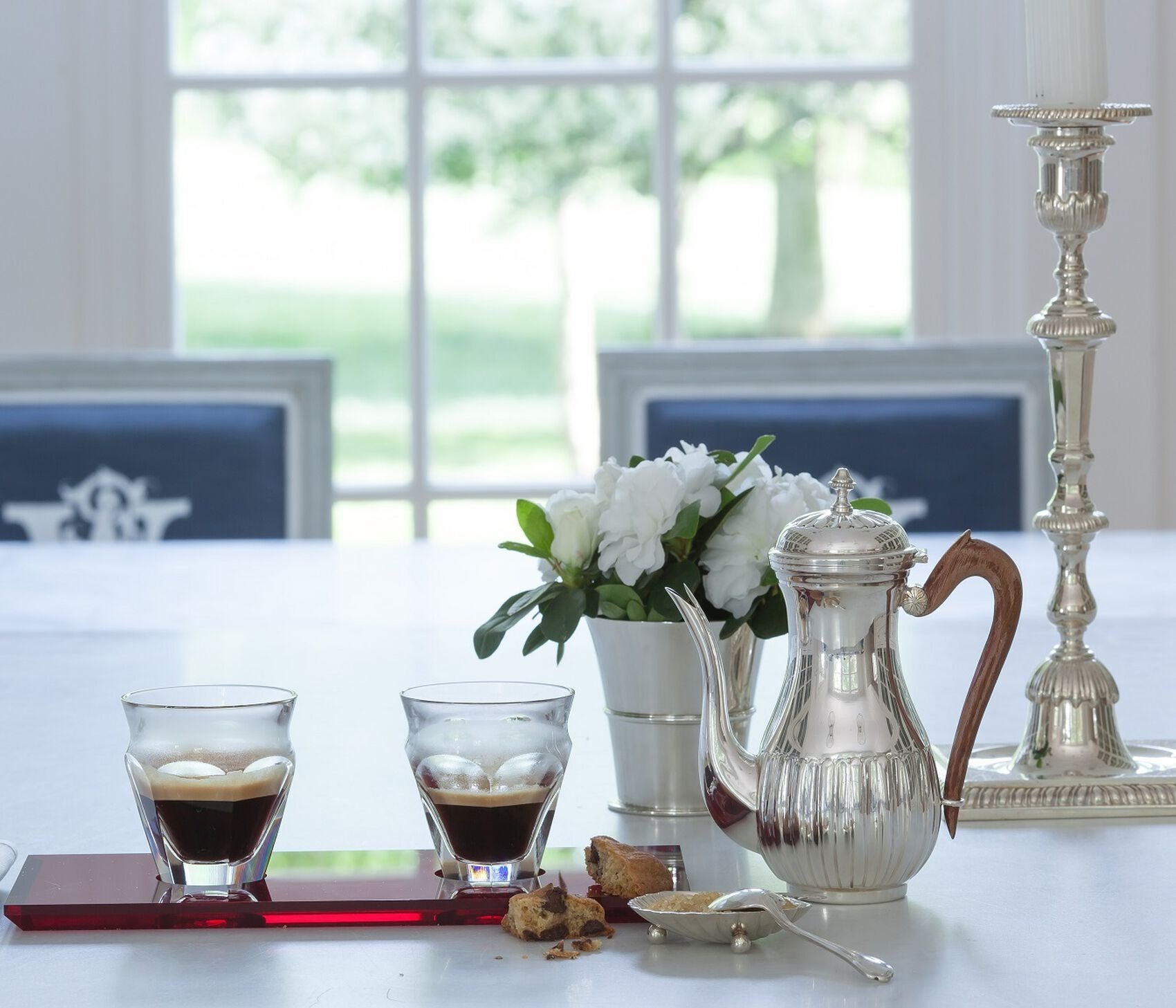 Harcourt Red Tray Coffee Set