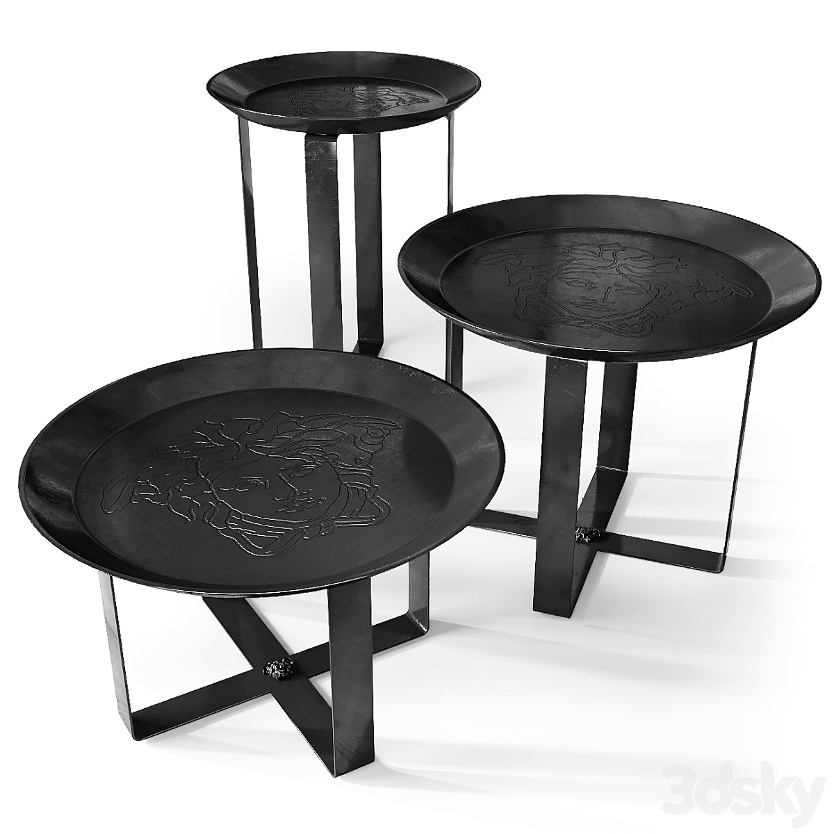 Gold Unique Coffee & Side Table