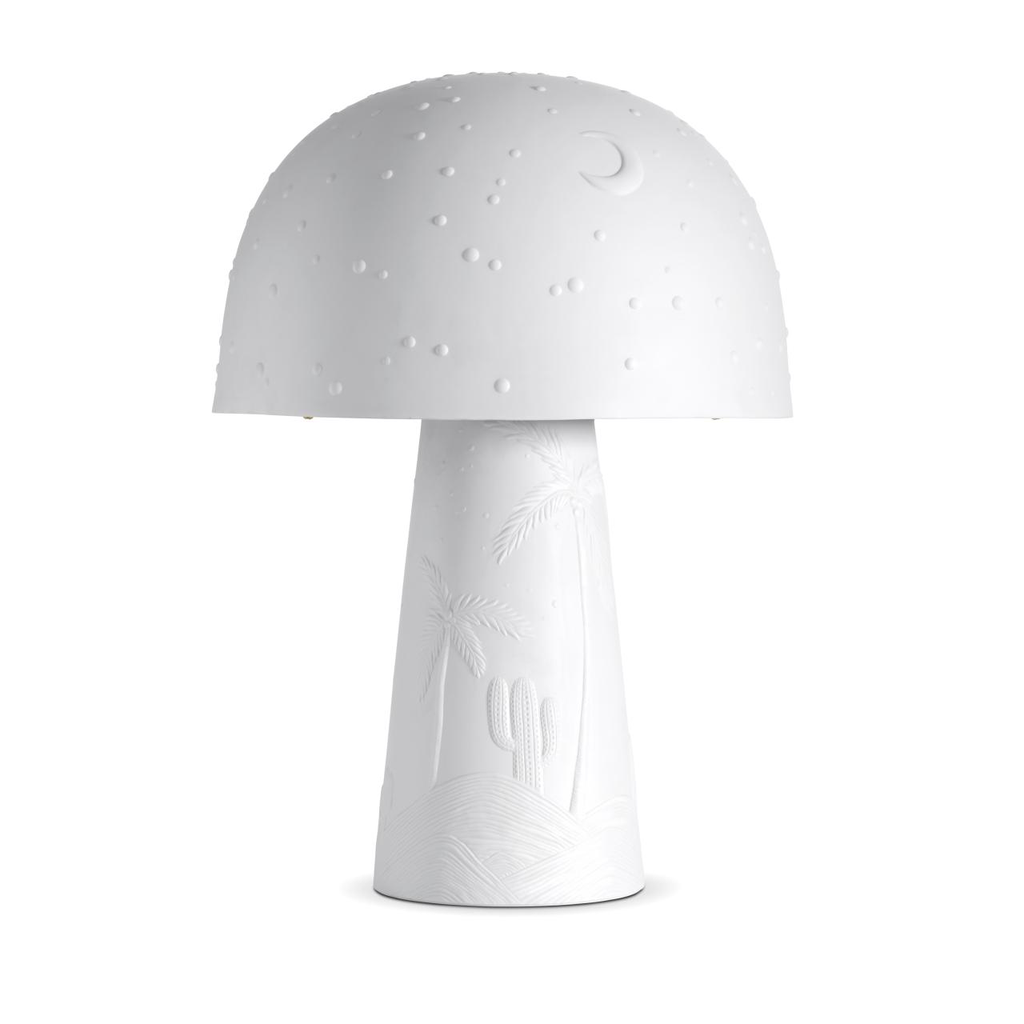 LO Haas Mojave Moon Table Lamp, White