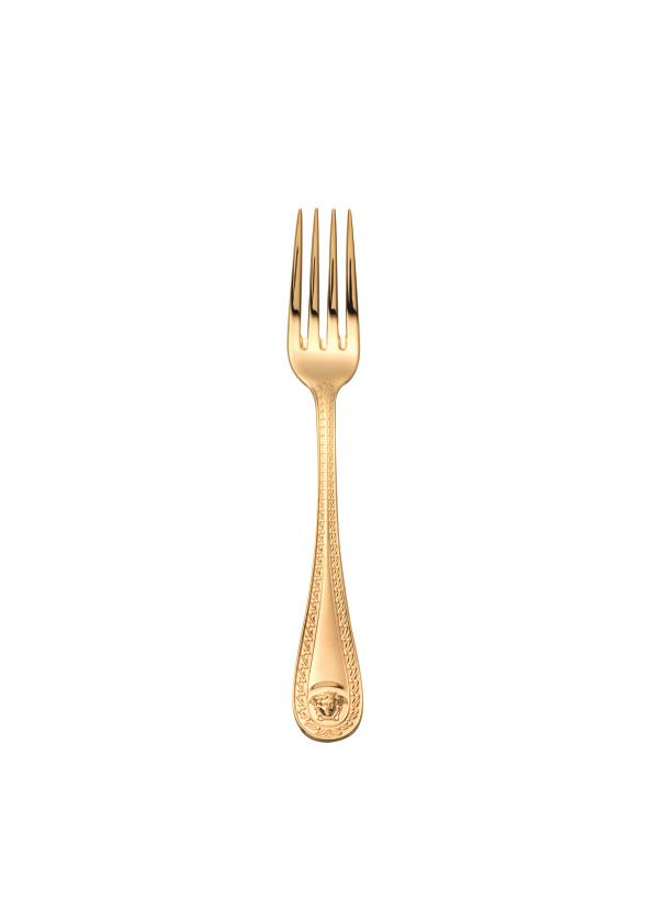 Versace Medusa Gold Dessert Fork – 18 cm