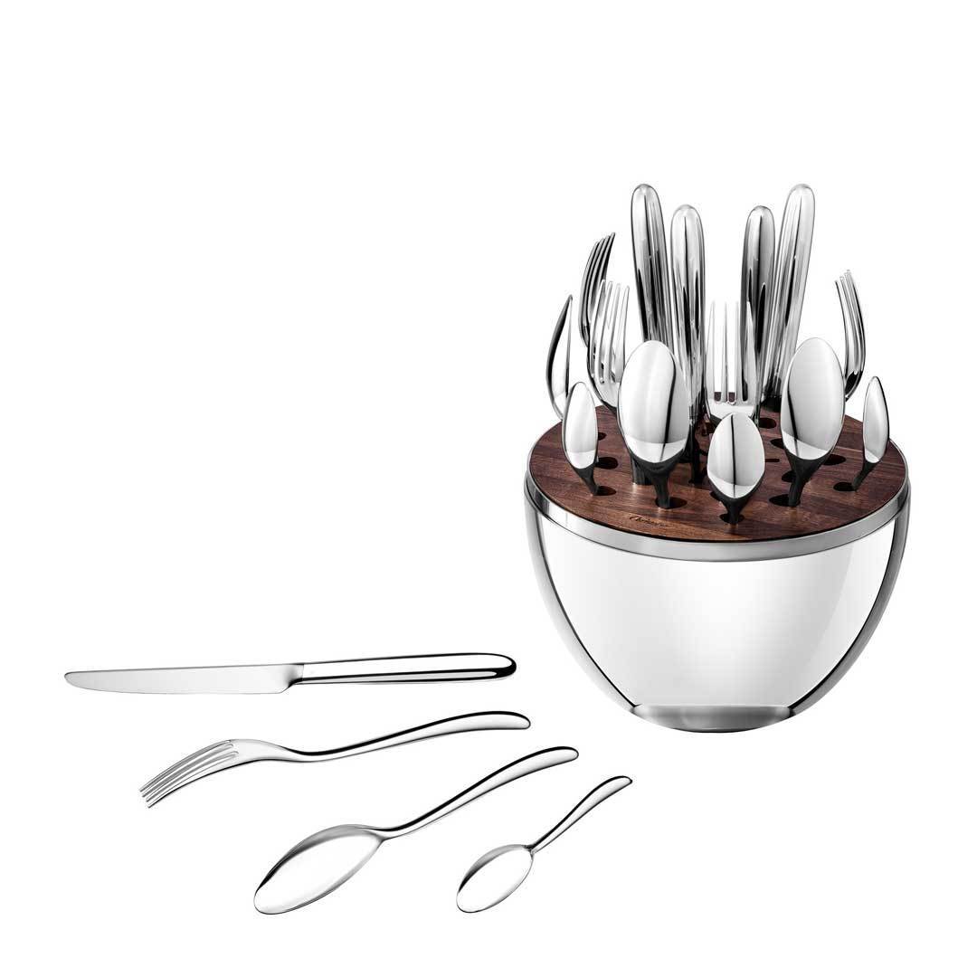 Mood Silver-Plated 24-Piece Flatware Set