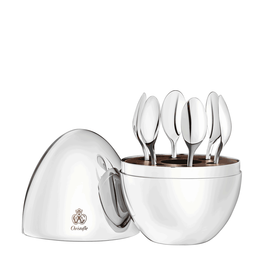 Mood 6-Piece Silver Espresso Spoon Set