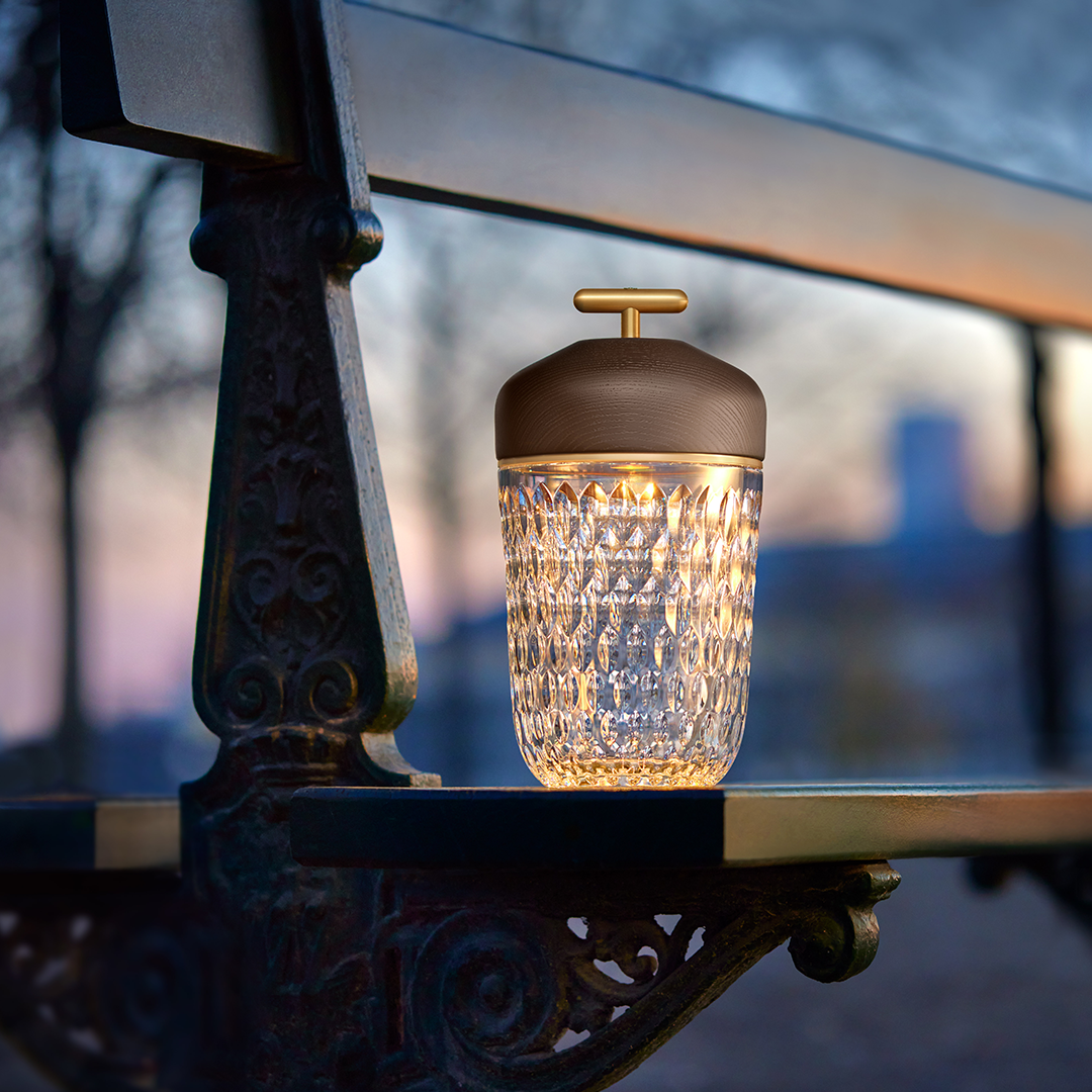 Folia Dark Wood Portable Lamp