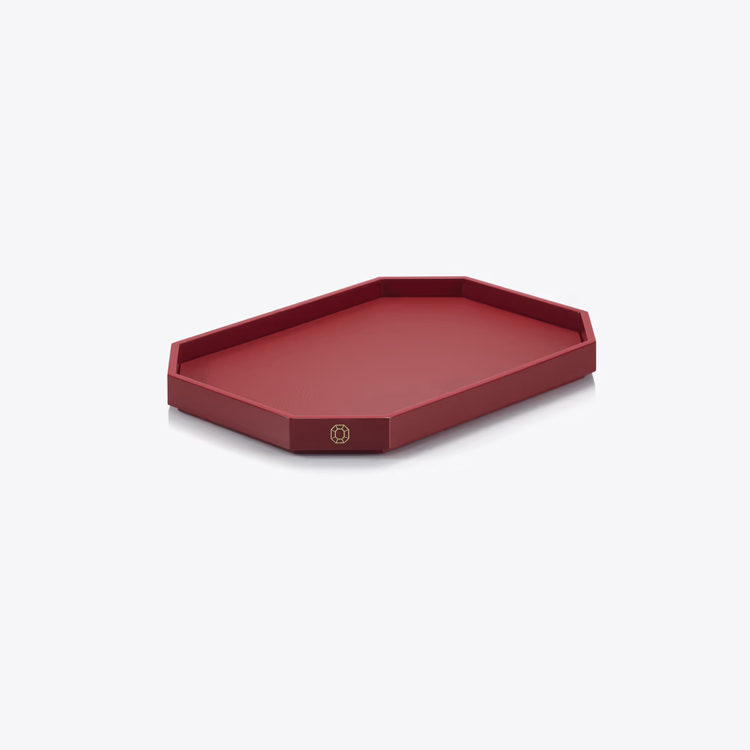 Octogone Red Tray - S