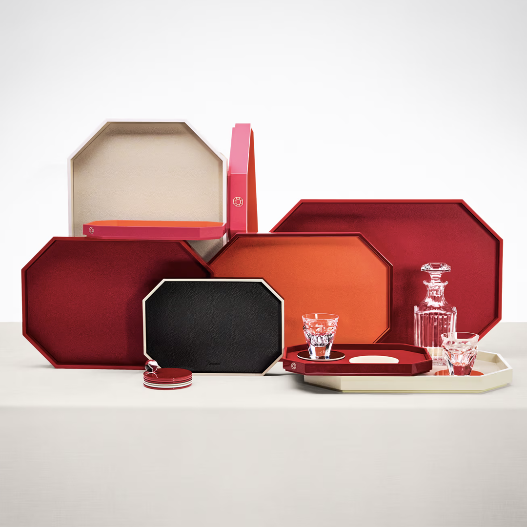Octogone Red Tray - S