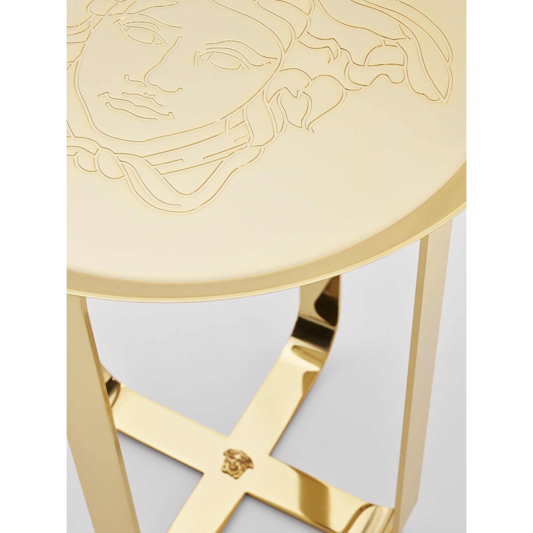 Gold Unique Coffee & Side Table