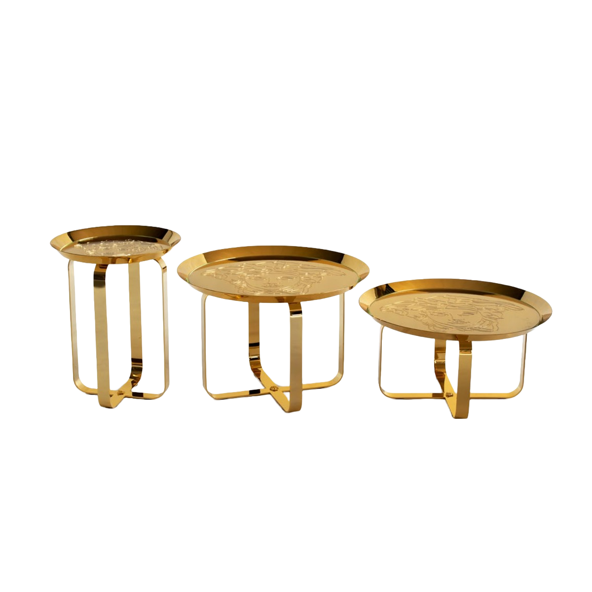 Gold Unique Coffee & Side Table