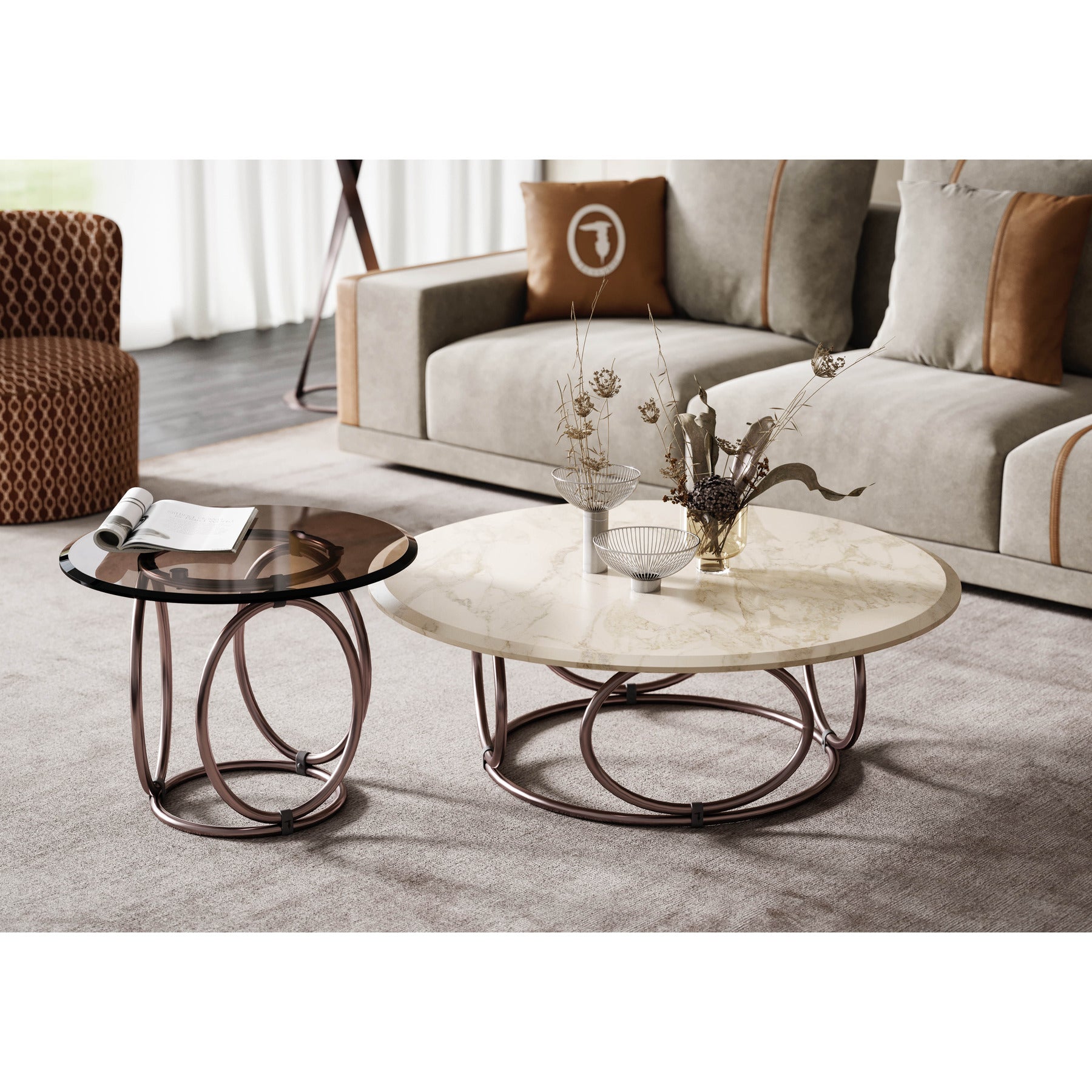 Oval Coffee & Side Table