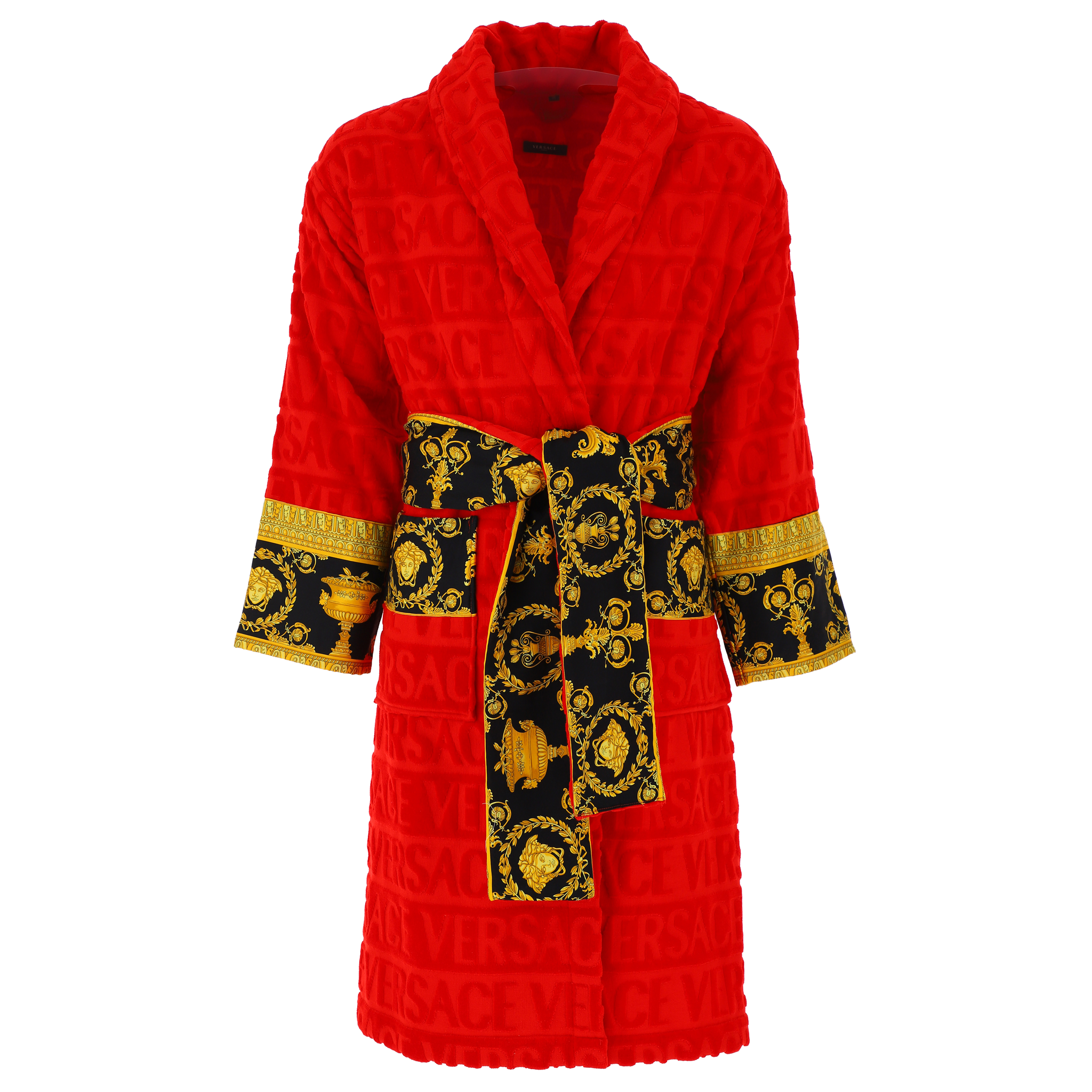 I Heart Baroque Bathrobe no hood-Red