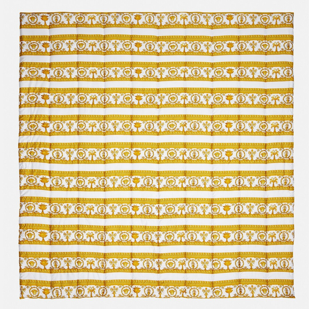 Barocco&Robe Reversible Comforter White-Black-Gold