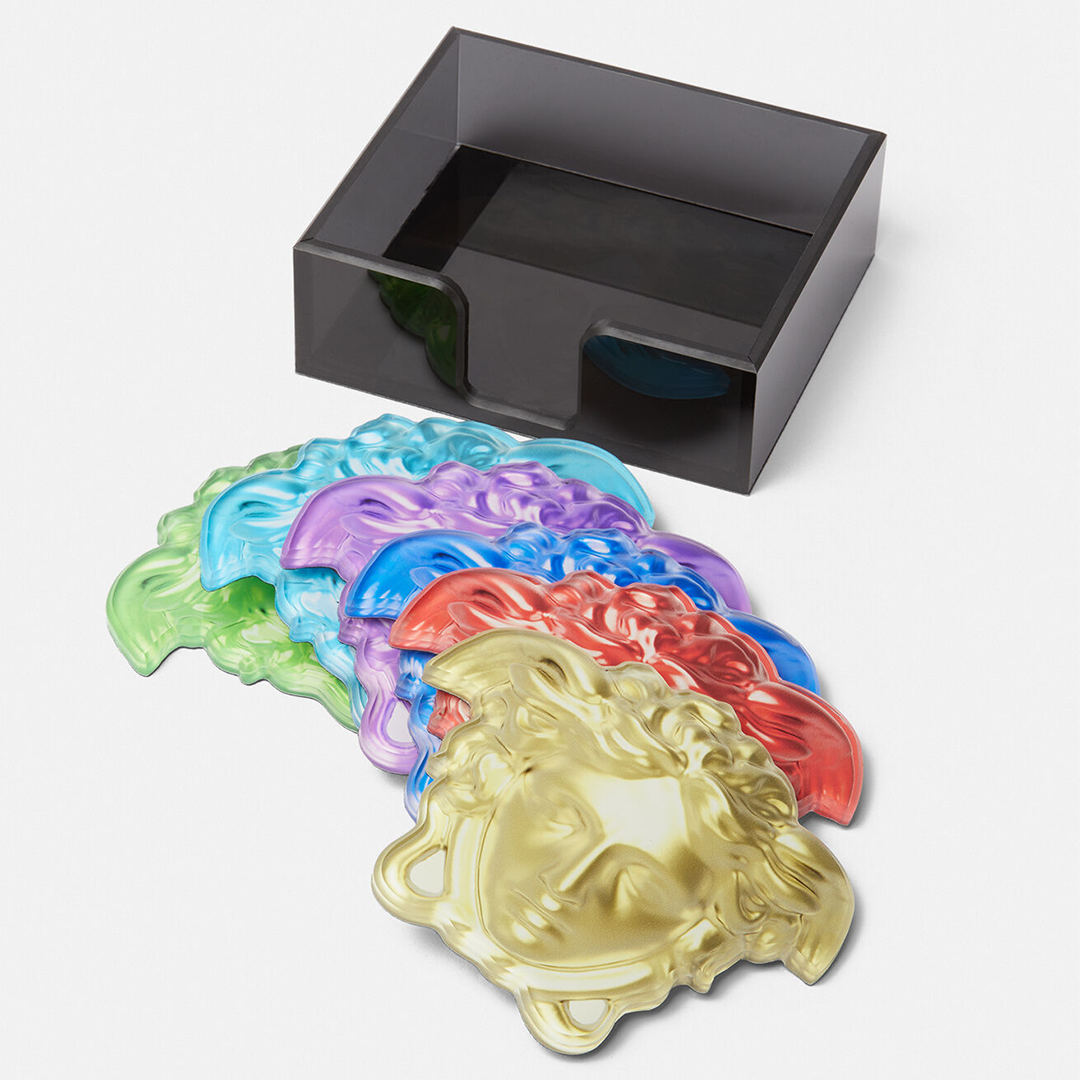 Medusa Coasters Set of 6, Multicolor