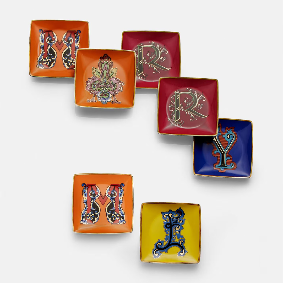 Versace Alphabet A 12 cm Square Plate