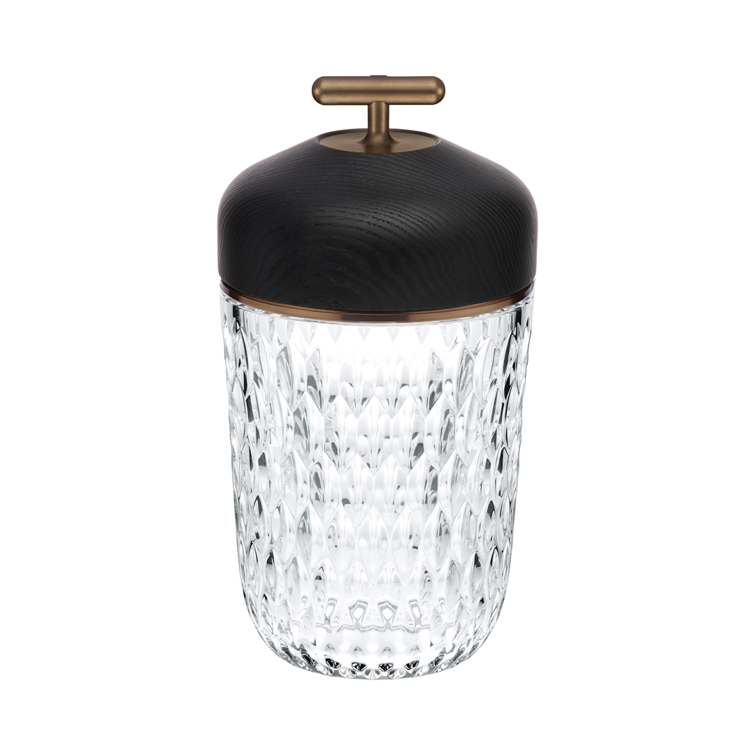 Folia Black Wood Portable Lamp