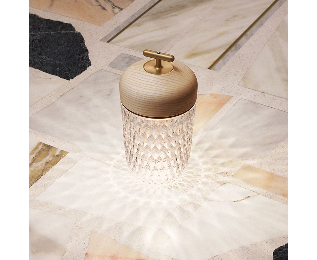 Folia Clear Wood Portable Lamp