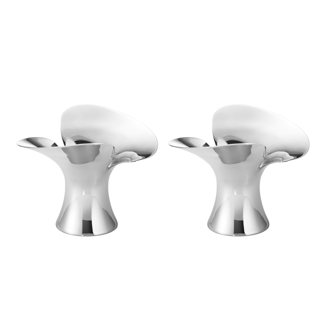 Bloom Taper Candleholder Steel Set of 2