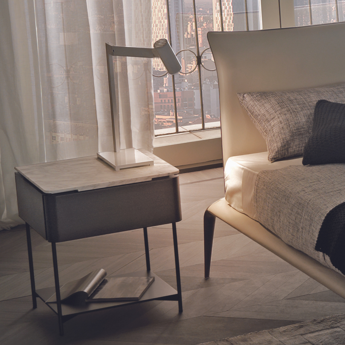 Lindo Bedside Table & Drawer