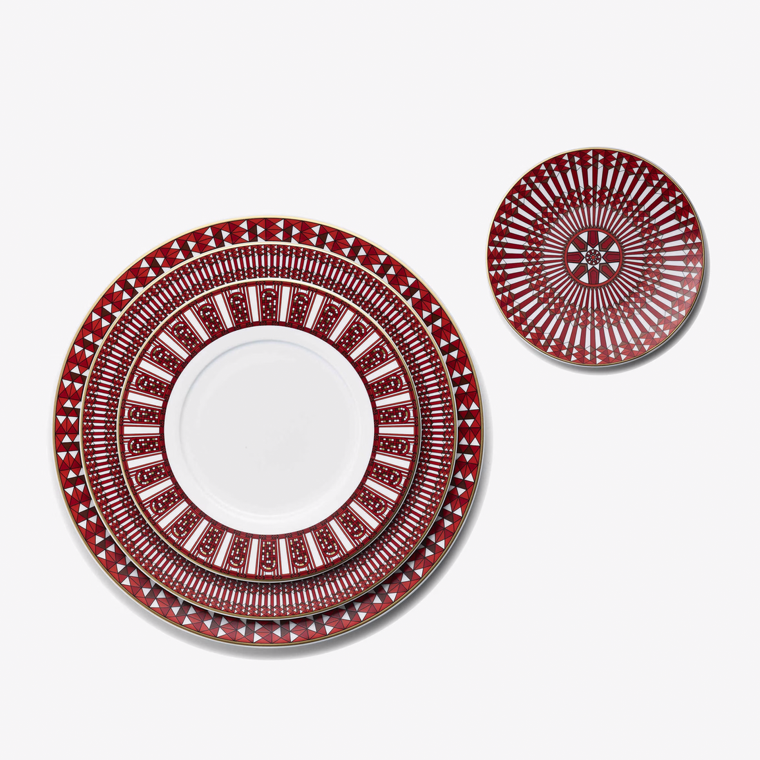 Arcadia Red Dessert Plate 21 cm Set of 2