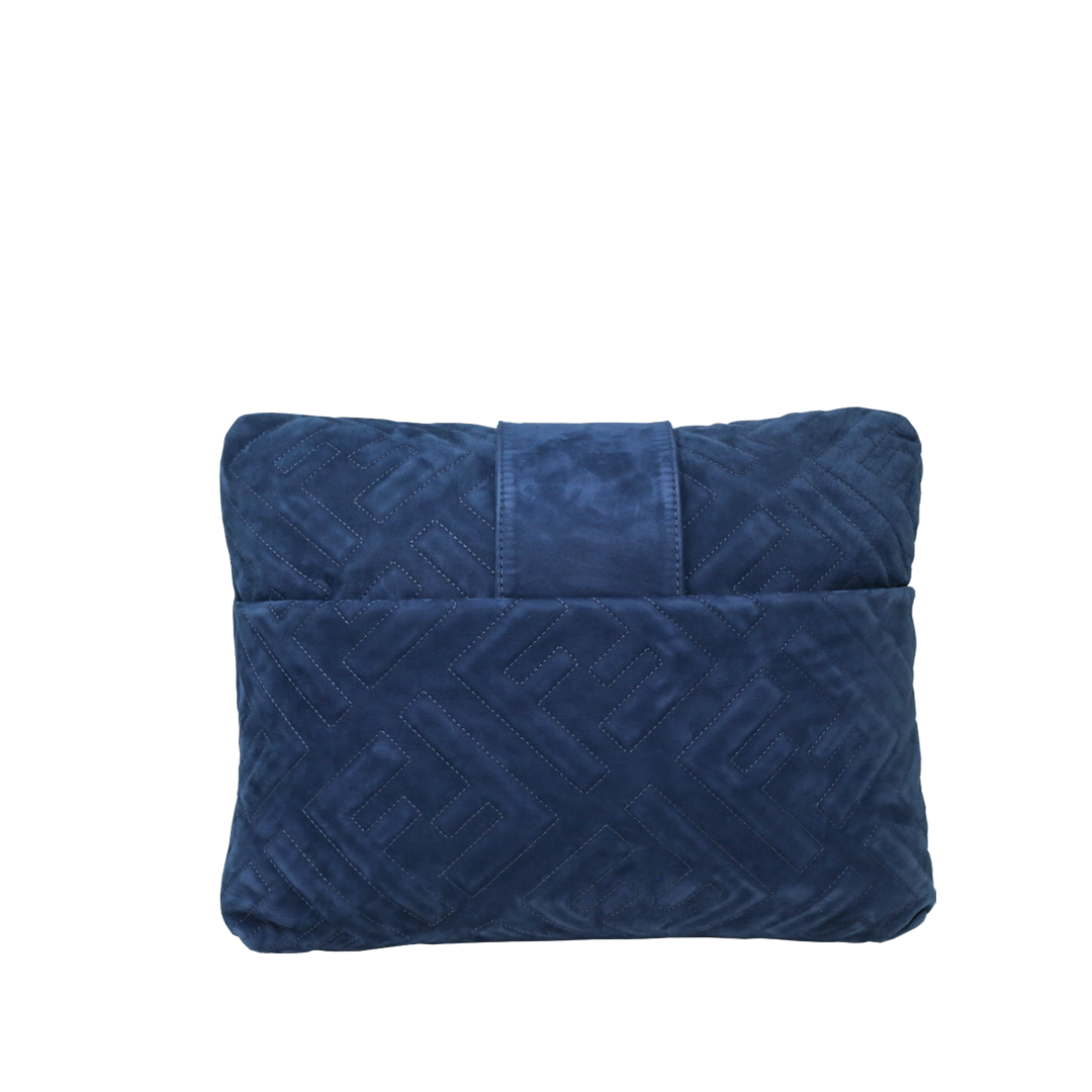 Fendi Diagonal FF Logo Blue Velvet Headrest Cushion