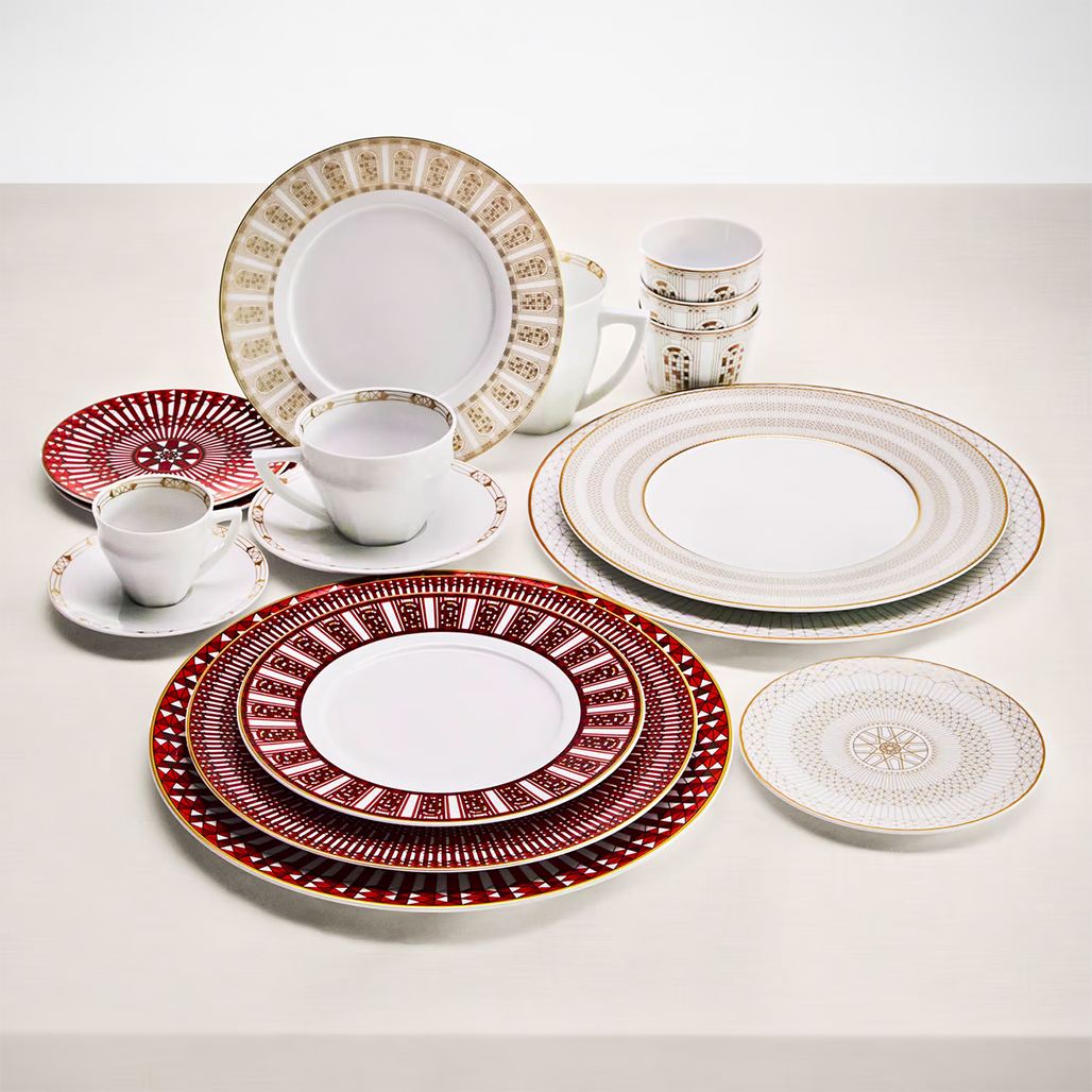 Arcadia Gold & Platinum Dessert Plate 21 cm Set of 2