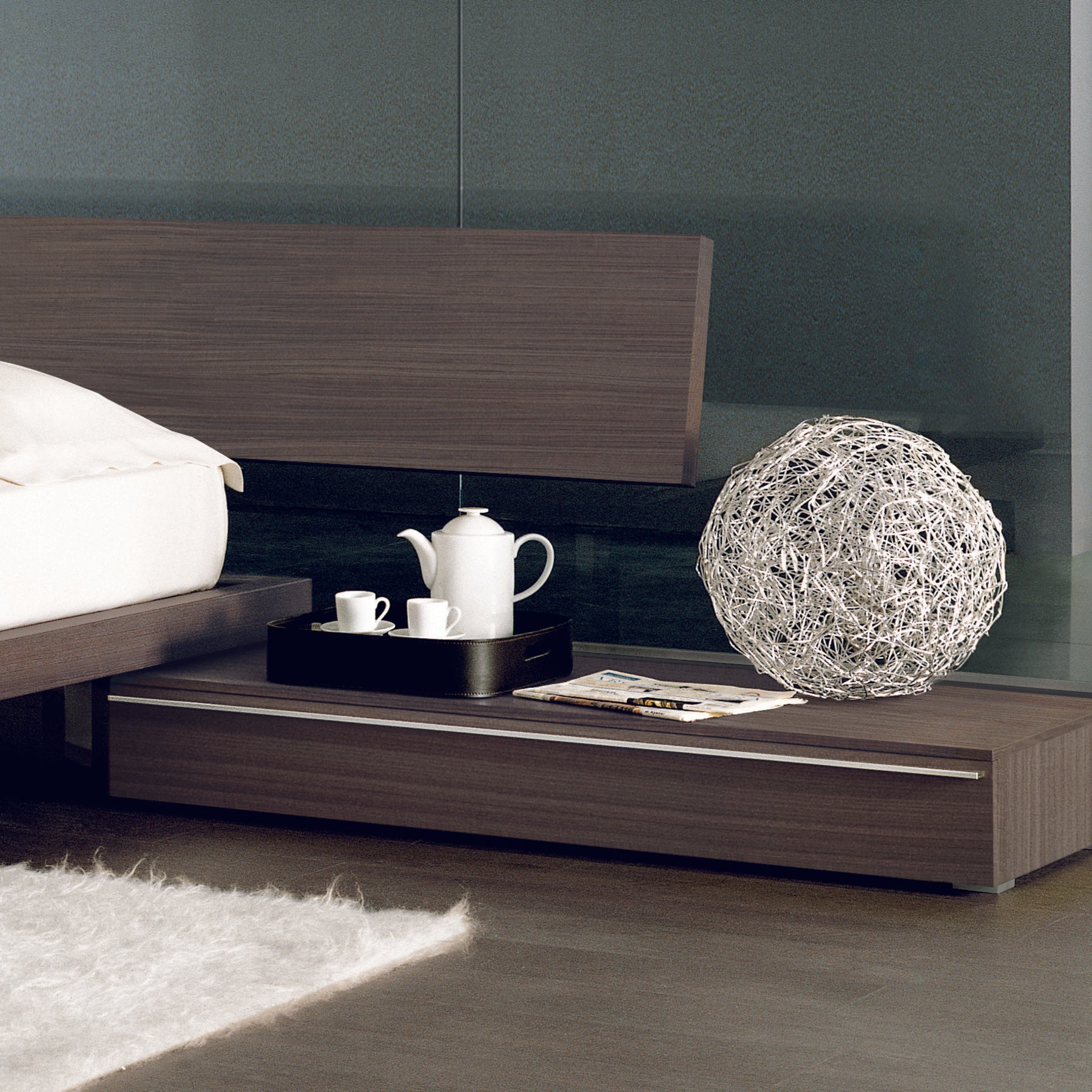 Tao Night Bedside Table & Drawer