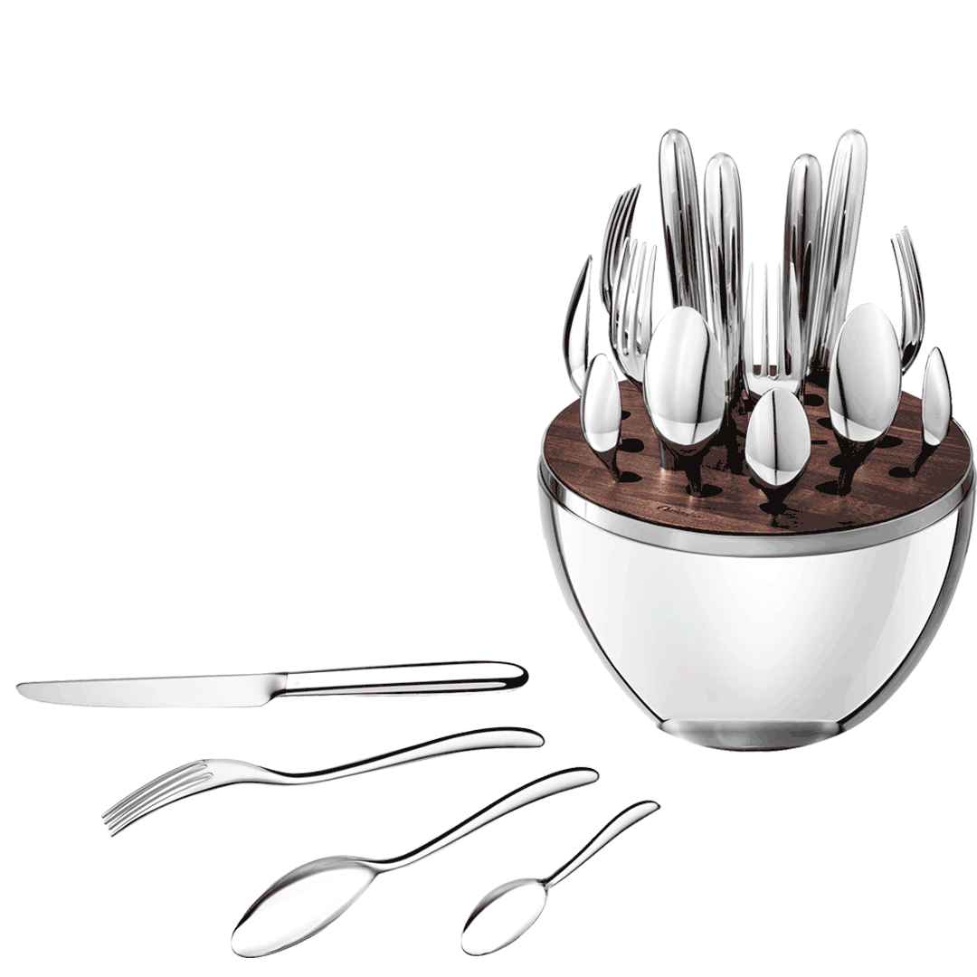 Mood Silver-Plated 24-Piece Flatware Set