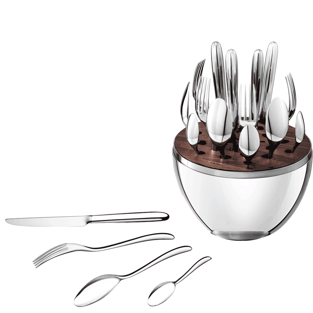 Christofle Mood Silver-Plated 24-Piece Flatware Set