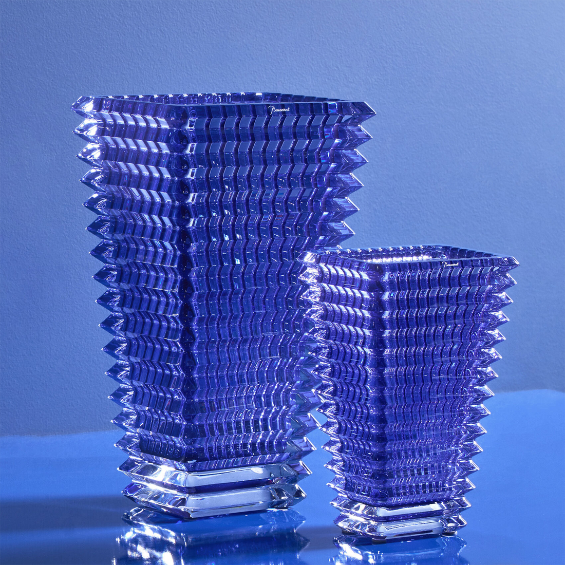Eye Vase Rectangular Blue -Large