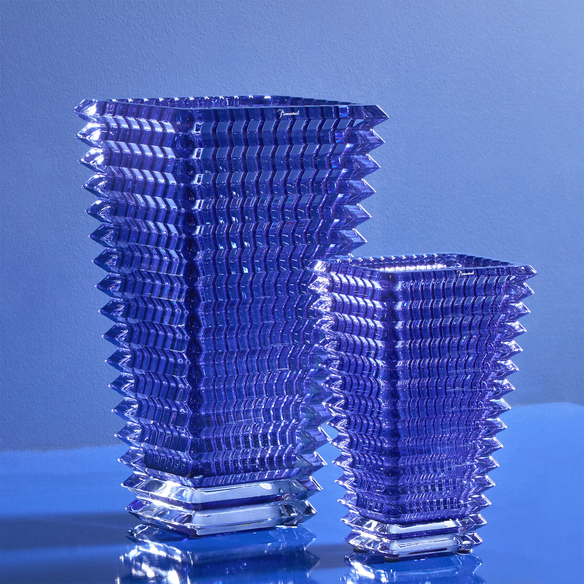 Eye Vase Rectangular Blue-Small