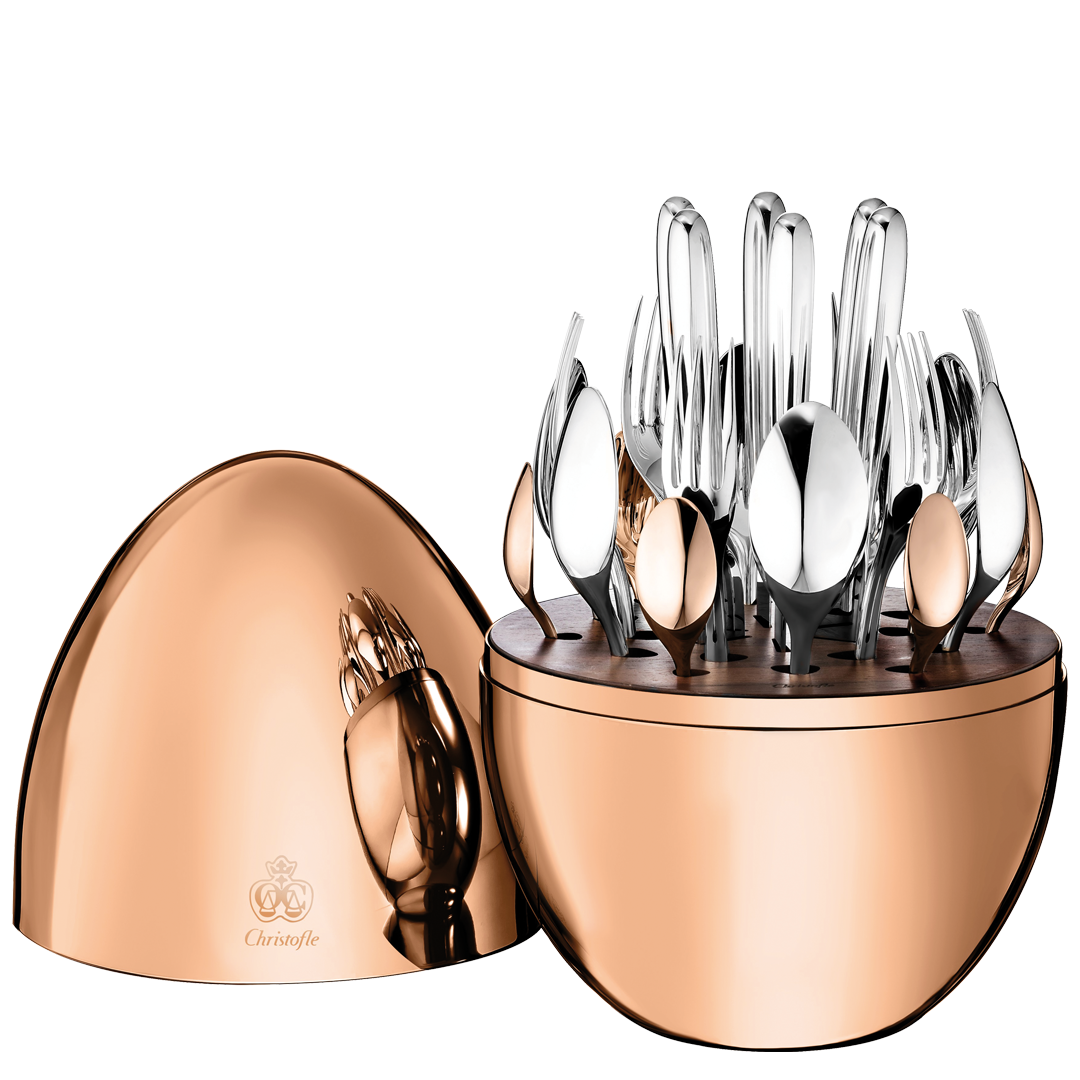 Christofle Mood Rose Gold 24-Piece Flatware Set