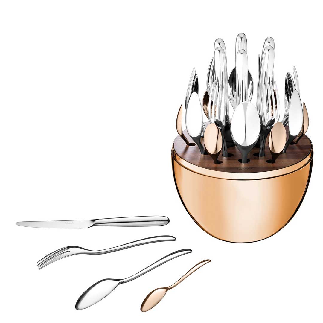 Christofle Mood Rose Gold 24-Piece Flatware Set