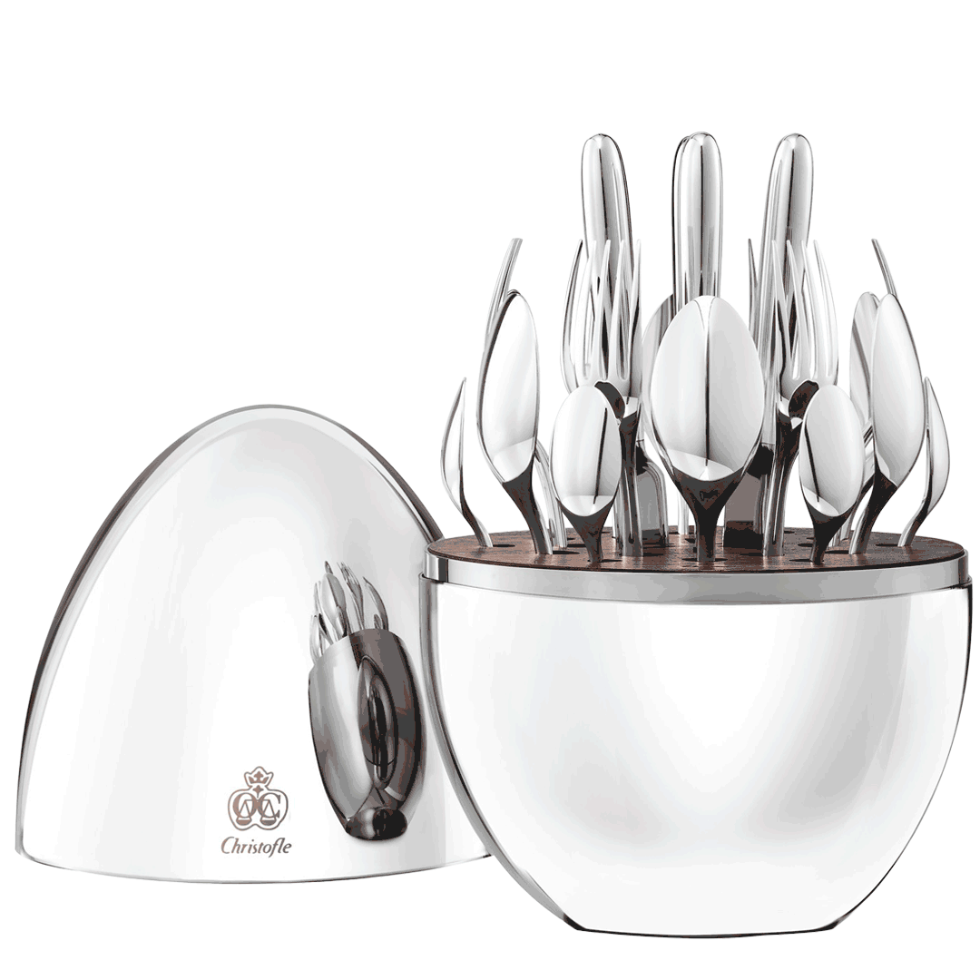 Mood Silver-Plated 24-Piece Flatware Set