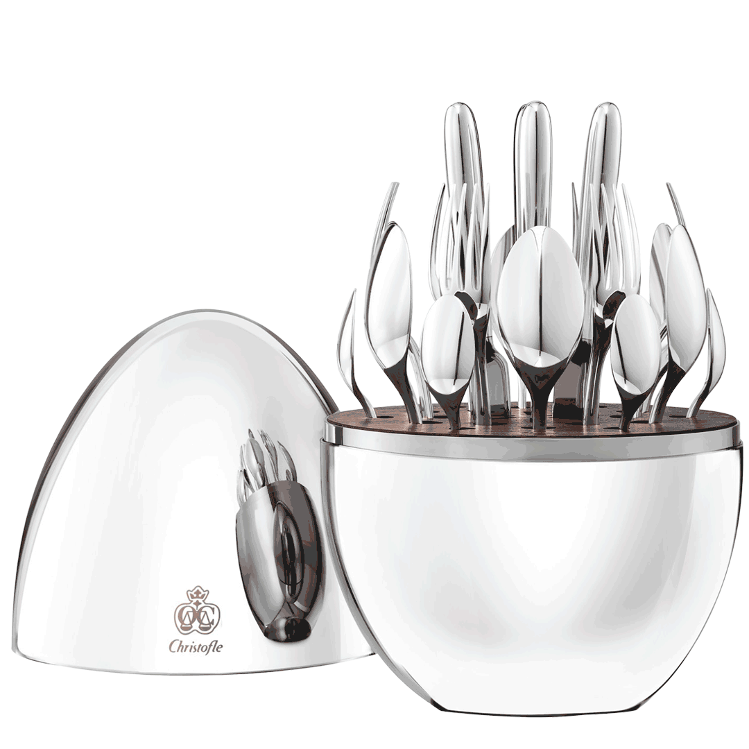 Christofle Mood Silver-Plated 24-Piece Flatware Set