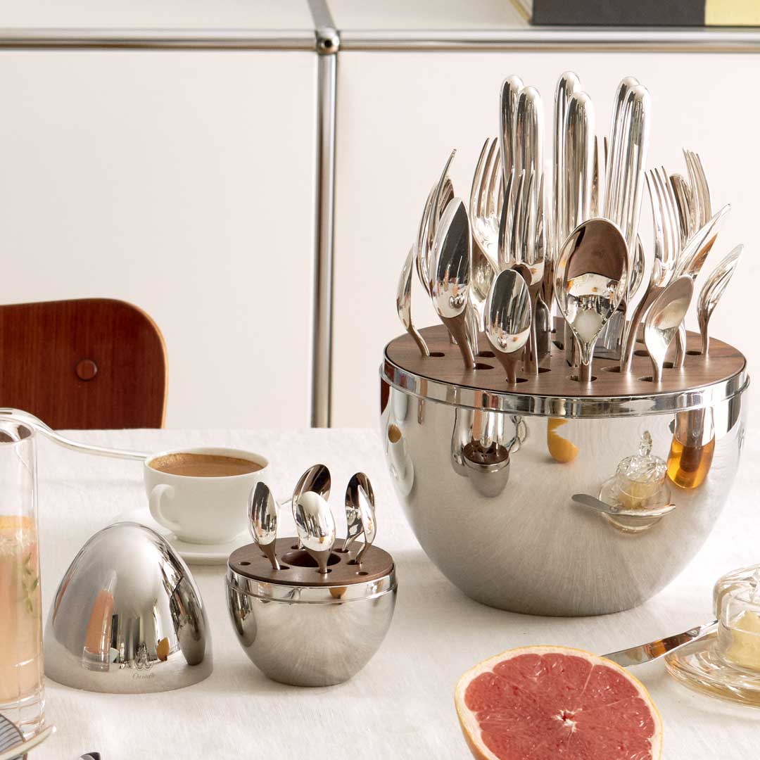 Mood Silver-Plated 24-Piece Flatware Set