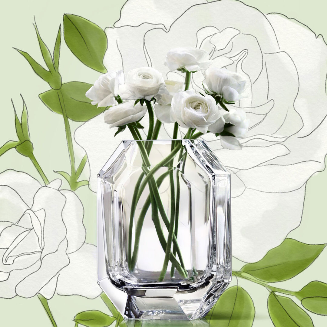 Octogone Vase 250- Clear