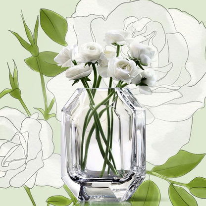 Octogone Vase 250- Clear
