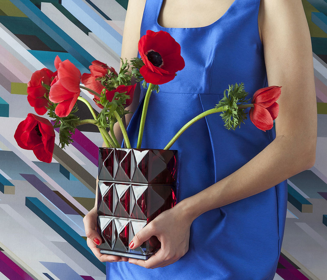 Louxor rectangular Vase 200 - Red