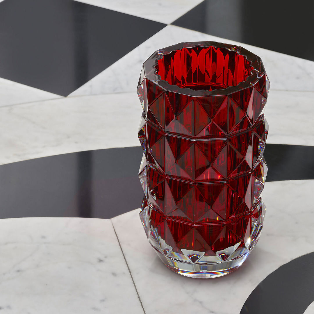 Louxor Red Round Vase 230-Medium