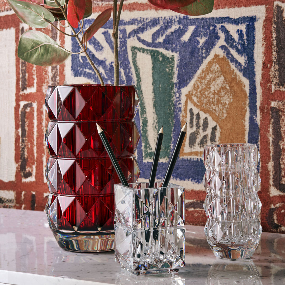 Louxor Red Round Vase 230-Medium