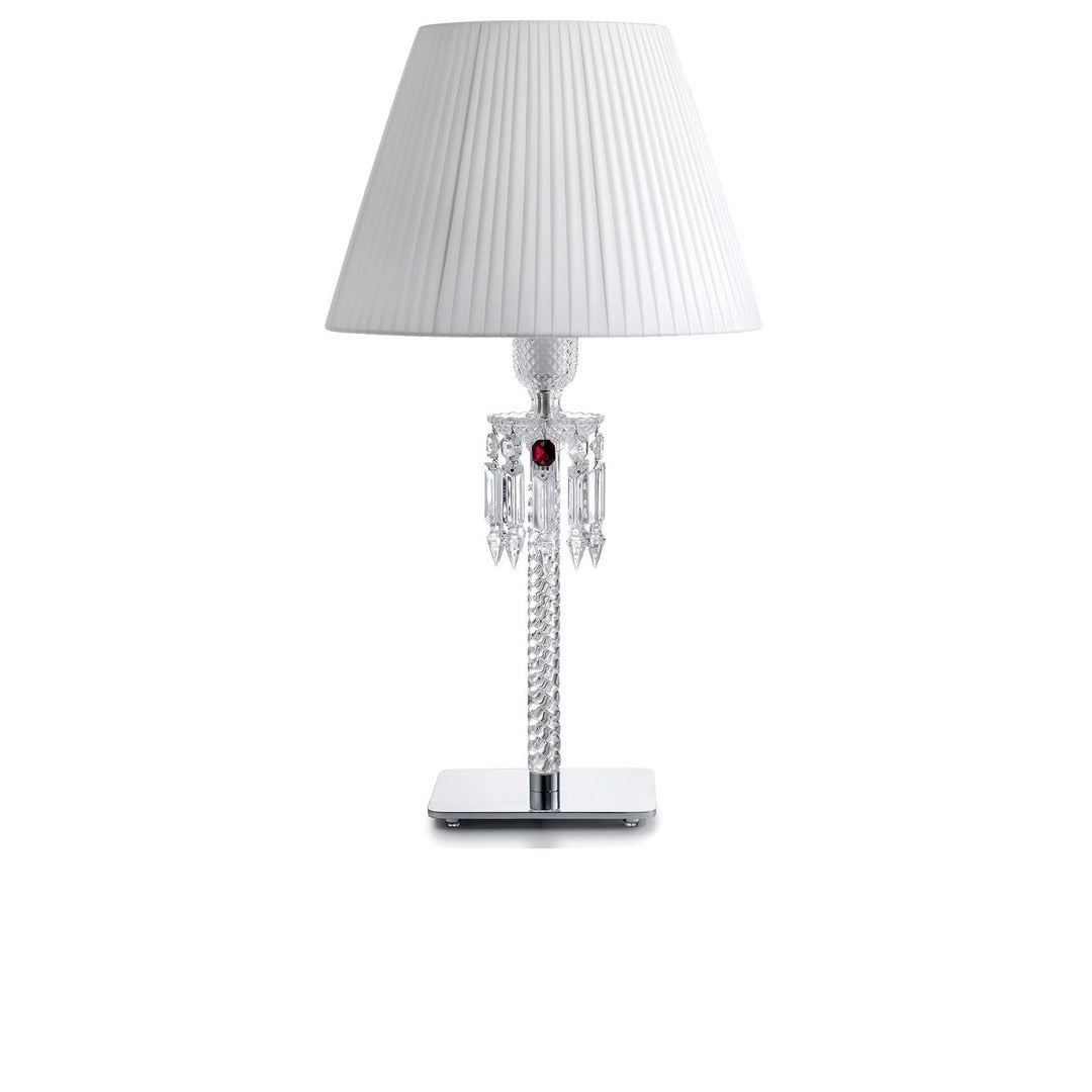 Torch Table Lamp with White Lampshade