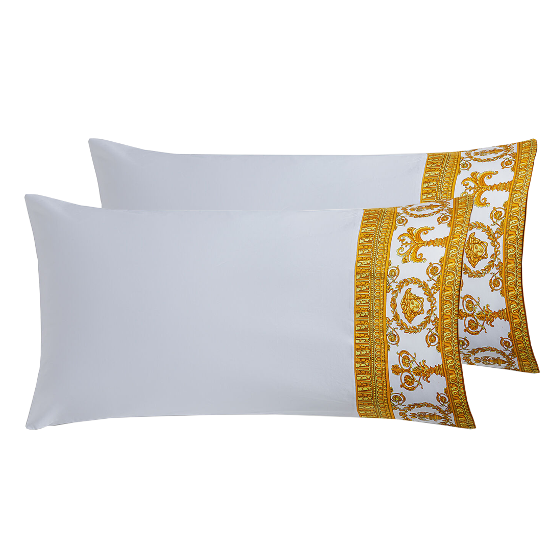Barocco &amp; Robe Pillow Case Pair - White