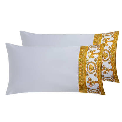 Barocco &amp; Robe Pillow Case Pair - White