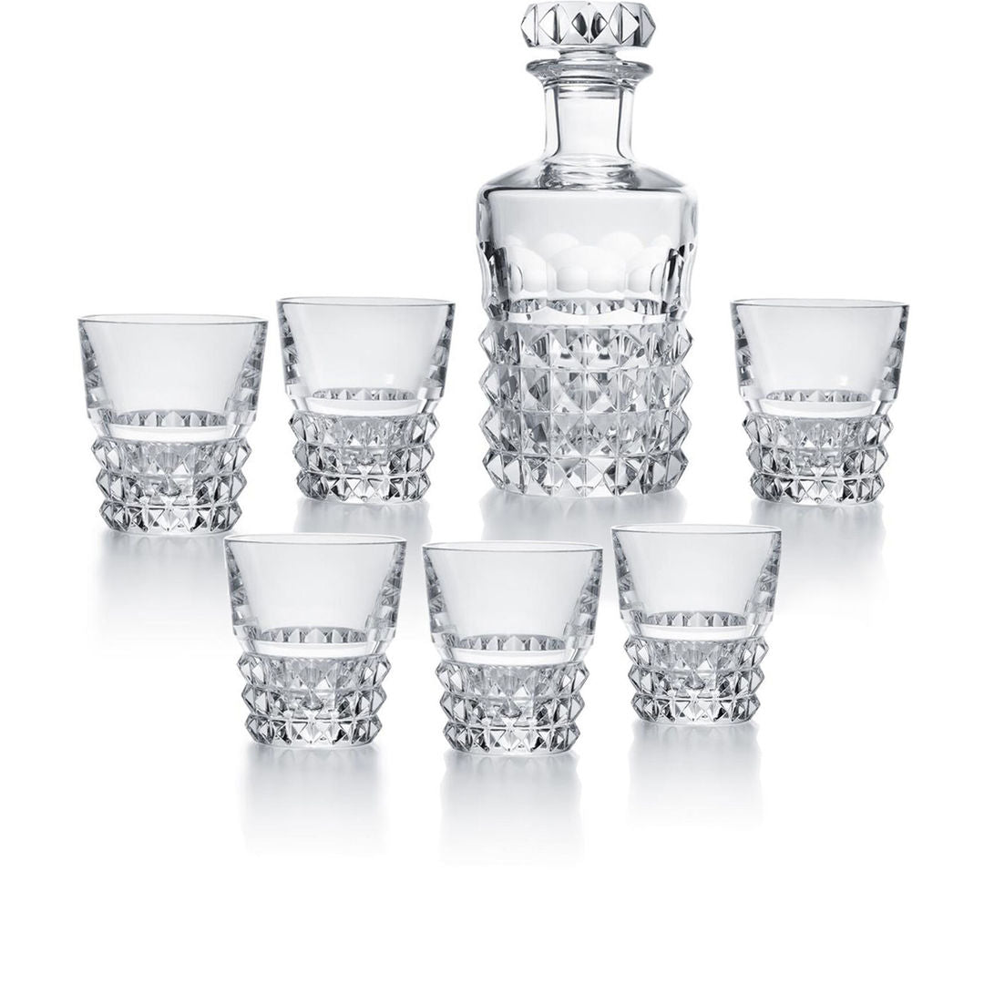 Louxor Bar Set (Whisky Bottle and 6 crystal tumblers)