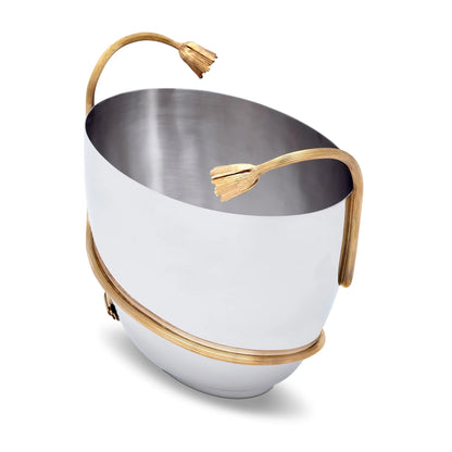 Deco Leaves Stainless Champagne Bucket