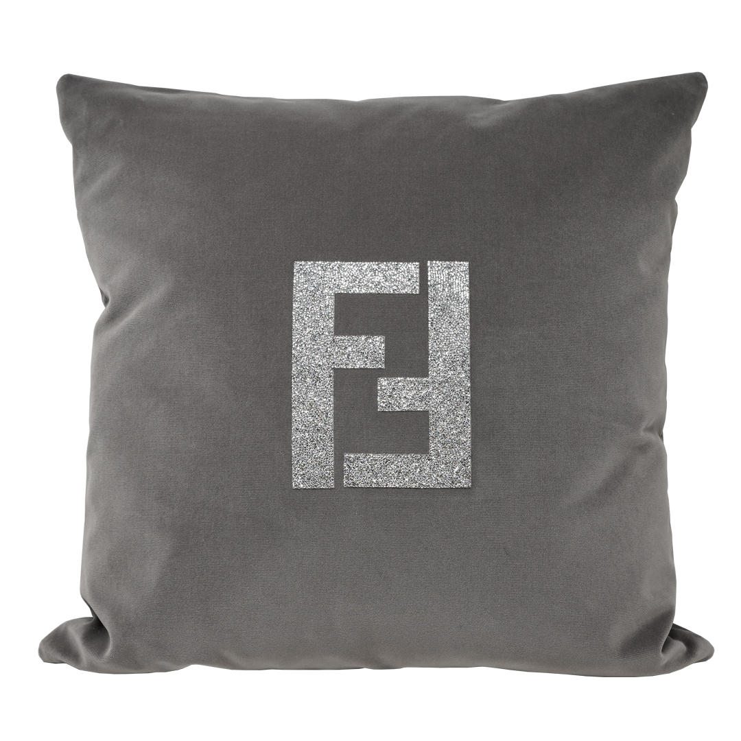 FF Swarovski Cushion- Grey