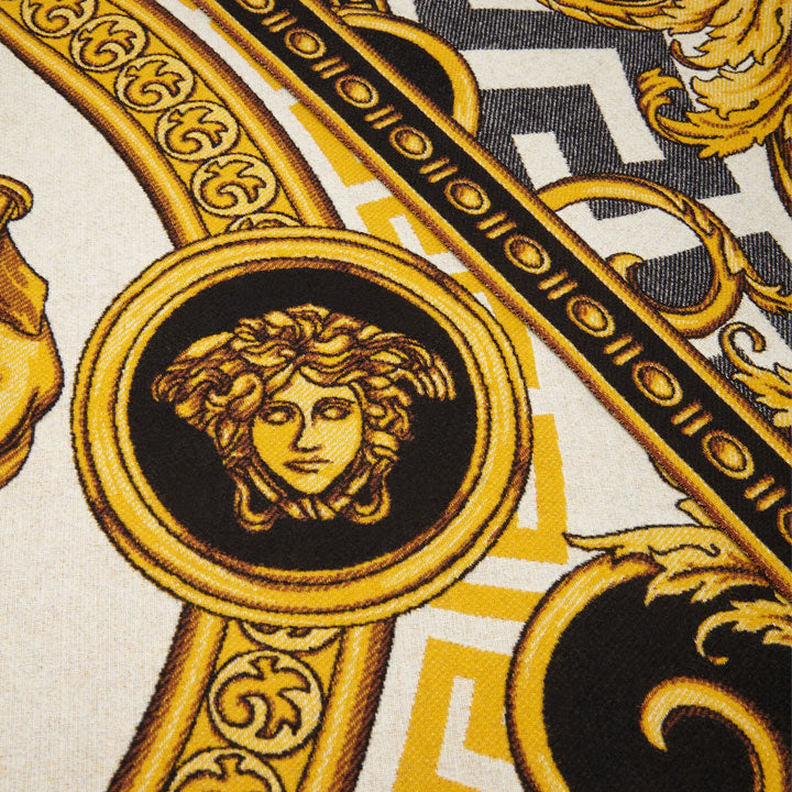 La Coupe Des Dieux Throw, Black-White-Yellow-Grey-Light Brown