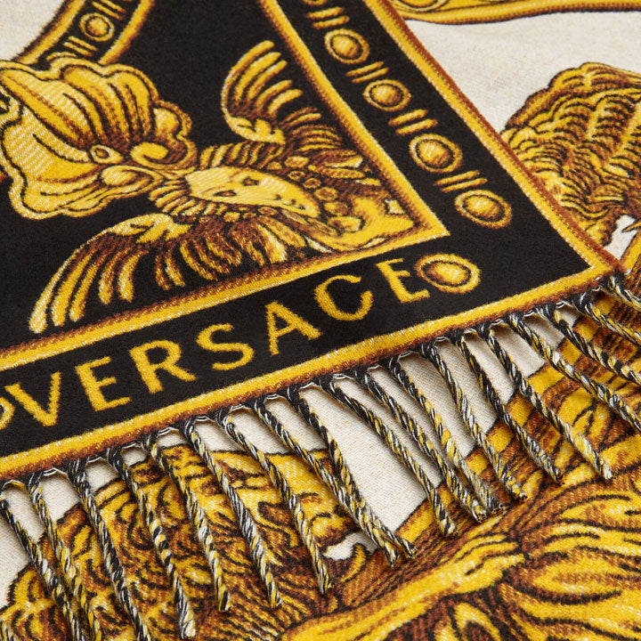La Coupe Des Dieux Throw, Black-White-Yellow-Grey-Light Brown