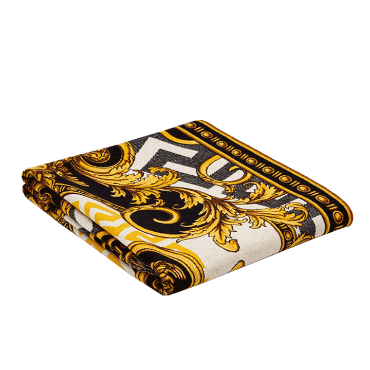 La Coupe Des Dieux Throw, Black-White-Yellow-Grey-Light Brown
